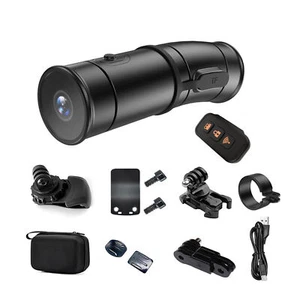 Motorcycle Dual Lens Dash Cam Handlebar Helmet Recorder 170 Degree Fish-eye Lens - Picture 1 of 12