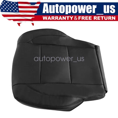 Cubierta de asiento de cuero inferior del lado del conductor negra para Nissan Titan SE 2005-2015 Foto 1 de 4