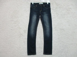 Levis 519 Jeans 16 Girls Youth Size Blue Denim Extreme Skinny Stretch Dark Wash - Picture 1 of 12