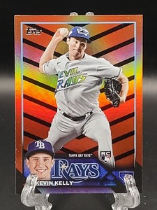 2023 Topps Update Kevin Kelly RC #US260 Orange And Black Foil Tampa Bay Rays