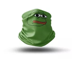 Washable Fabric Face Cover Neck Gaiter Pepe the Frog Meme Design EU Made - Picture 1 of 6