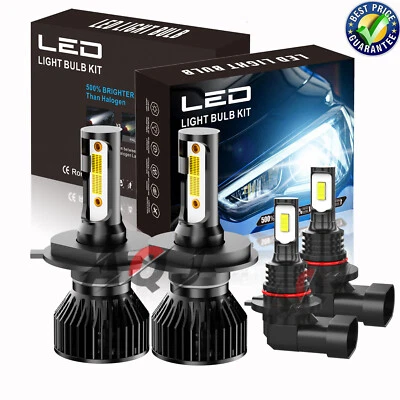 For Toyota Echo 2002-2005 H4 9145 LED Headlight Bulb Hi/Low Beam Fog Light Kit - Image 1 of 4