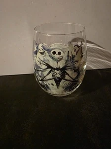 Disney Ink Blot Nightmare Before Christmas Stemless Wine Glass (Jack & Oogie) - Picture 1 of 3