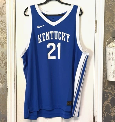 NIKE ELITE HOMBRE DJ WAGNER #21 KENTUCKY WILDCATS JERSEY AZUL BLANCO TALLA XXL ¡NUEVO! Foto 1 de 4