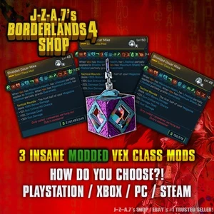 Borderlands 4✨ MODDED VEX CLASS MODS 3-PACK INSANE SKILLS BL4 ✅PC-PS-XBOX✨ - Picture 1 of 4