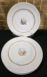 MINT Richard Ginori Italy 4 Salad/Snack Plates 8” Porcelain Italian Scenes - Picture 1 of 7