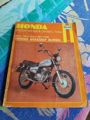 Honda CD/CM 185 200 250 C gemelos 1977-1982 Haynes manual de taller del propietario Foto 1 de 4