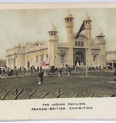 FRANCO-BRITISH EXHIBITION 1908 Postcard INDIA PAVILION Reading Hooe Sussex WY130 - Image 1 of 4