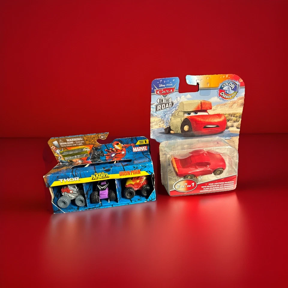 Monster Jam Marvel Mini Monster Truck 3-Pack & Color Changing Lightning McQueen - Image 1 of 4