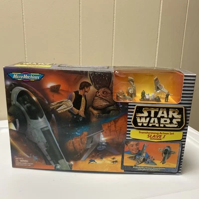 Juego de acción transformadora Galoob Star Wars Micro Machines Slave 1 1997 Tatooine Foto 1 de 4