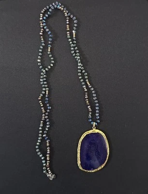 Alexander Kalifano Brazilian Blue Agate Necklace  - Image 1 of 4