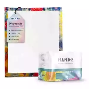 Hand-E Pink Disposable Underpads for Incontinence - 50 Pack - Tie Dye 30" X 36" - Picture 1 of 4
