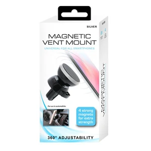 Universal Magnetic Phone Mount Car Air Vent Holder for Smartphones, Silver 6Pcs - Picture 1 of 6