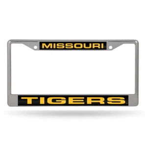 Missouri Tigers License Plate Frame Laser Cut Chrome Alternate Design - Picture 1 of 1