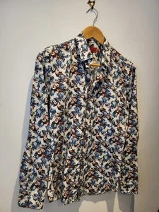 Devils advocate shirt - Horse Stallion Floral Navy - Size S - WORN ONCE - Picture 1 of 4