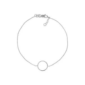 Wire Circle Adjustable Cable Chain Bracelet Real 14K White Gold 7.5" - Picture 1 of 2