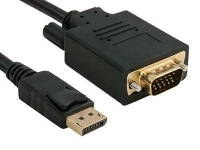 Displayport Male to VGA Male (15-Pin) 28AWG Cable Gold Connectors 3Ft - 15Ft - Image 1 of 4
