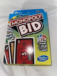 MONOPOLY BID - Quick-Playing Card Game NEW - Picture 1 of 10