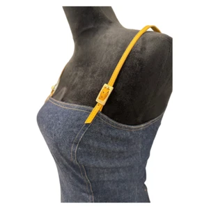 ESCADA denim suspender dress, size 34 - Picture 1 of 8