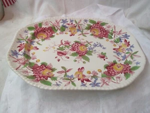 Vintage Copeland Spode Platter Spode's Aster Red Gadroon 17" - Picture 1 of 6