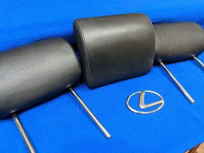 Juego reposacabezas trasero centro derecho izquierdo lexus gs460 gs350 cuero negro Foto 1 de 4