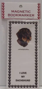 DACKEL, #1 DRAHTHAARIGER HUND MAGNETISCHER LESEZEICHEN "I LOVE MY DACKEL" - Bild 1 von 3