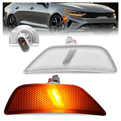 Pair For Kia K5 Optima 2021-2022 LED Side Marker Lights Reflector Assembly Clear Foto 1 de 4