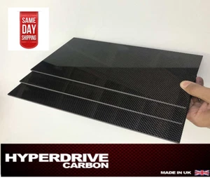 Carbon Fibre Sheet 3K Rigid 100% Carbon, Gloss Plain 1 2 3 4 5mm UK Supplier - Picture 1 of 12