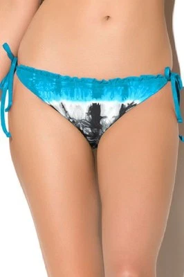 Parte inferior de bikini hipster con corbata lateral Lucky Brand para mujer talla S turquesa nueva Foto 1 de 4