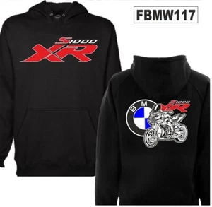 Felpa cappuccio S1000-XR nero black hoodie sweatshirt FBMW117 - Imagen 1 de 1