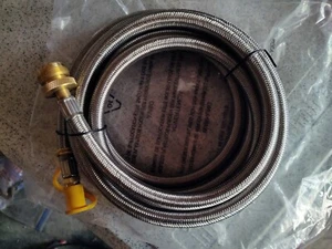 Stainless Steel Braided Propane Hose 1/4" Quick Connect RV Grill to Portable gas - Picture 1 of 5