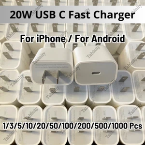 Fast Charger Power Adapter 20W USB-C Type C PD Block Lot For iPhone iPad Android - Picture 1 of 8