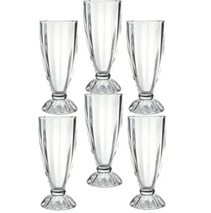 6x Milchshake Gläser Knickerbocker Glory Dessert Eisbecher American 340ml - Bild 1 von 2