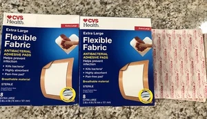 Vendaje antibacteriano de tela flexible CVS extra grande 3”x4” 20 unidades exp: 2028 - Imagen 1 de 3
