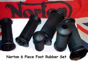 Norton Commando, Foot Peg RUBBER KIT. Rider, Passenger, Gear & Kick (6) - Picture 1 of 5
