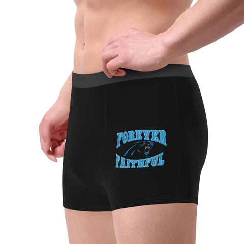 Forever Faithful Carolina Panthers Men's Boxer Briefs Underwear Elastic Short Cover