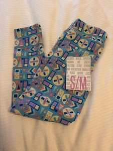 LuLaRoe kids S/M Multi Geometric Aztec print New leggings 2-8 NWT Small Medium - Picture 1 of 2