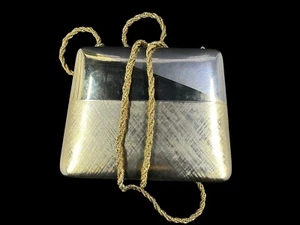 vintage saks fifth avenue Clutch made in Italy, Two Toned Clutch By Saks - Picture 1 of 15