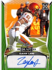 2023 Leaf Draft GREEN Football Trading Cards Autographs Pick From List I-Z