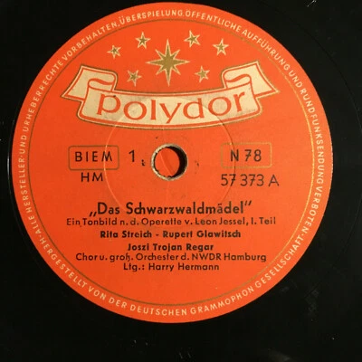 Leon Jessel ‎– Schwarzwaldmädel - Rita Streich, Rupert Glawitsch, Joszi Trojan R - Bild 1 von 2