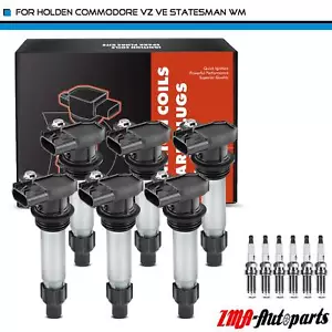 6x Ignition Coils & 6x Spark Plugs for Holden Commodore VZ VE Opel Suzuki 3.6L - Picture 1 of 9