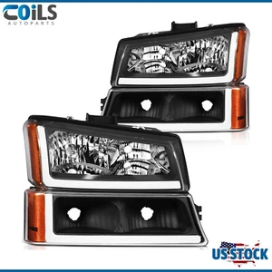 For Chevy Avalanche 2003 2004 2005 2006 Headlight Assembly Corner Pair - Picture 1 of 9