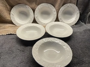 6 English Countryside White DP900 by Mikasa 6 3/4" Fruit/Dessert Bowl Unused - Picture 1 of 5