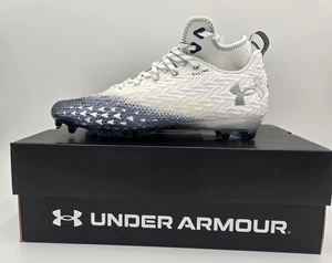 Under Armour Men's UA Spotlight Clone 3.0 MC Football Cleats White/Navy 11.5 - Picture 1 of 7