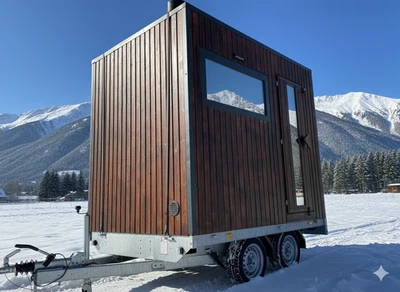 Mobile-Sauna (Fasssauna) Sauna inkl. Anhänger - Vermietung & Privat - Bild 1 von 4