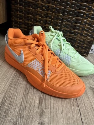 NEW Men's Size 14 Nike Ja 1 Mismatched Bright Mandarin Orange Green FQ4796-800 - Image 1 of 4