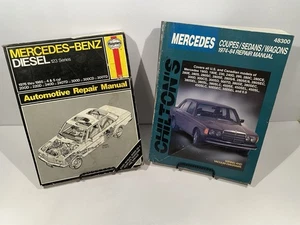 (2) 1974-85 MERCEDES SERVICE REPAIR MANUALS R107 W123 W116 W115 OM616 617 + GAS - Picture 1 of 16