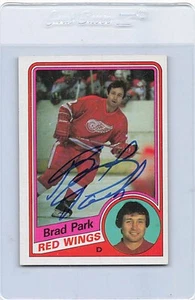 1984/85 Topps #47 Brad Park Red Wings Signed Auto *L1546 - Picture 1 of 2