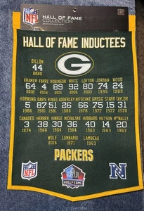 NWT 2019 NFL Green Bay Packers Hall Of Fame Inductees Genuine Wool Blend Decor - Picture 1 of 5