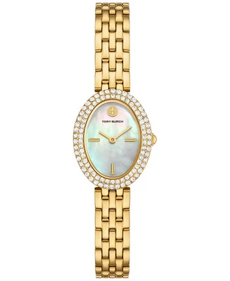Tory Burch Women's The Oval Gold Tone Stainless Steel Bracelet Watch 28mm, $328 - Image 1 of 4